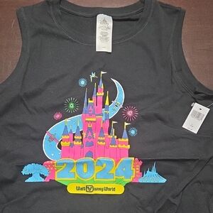 Disney Kids Tank Top - Black with Colorful Castle Design